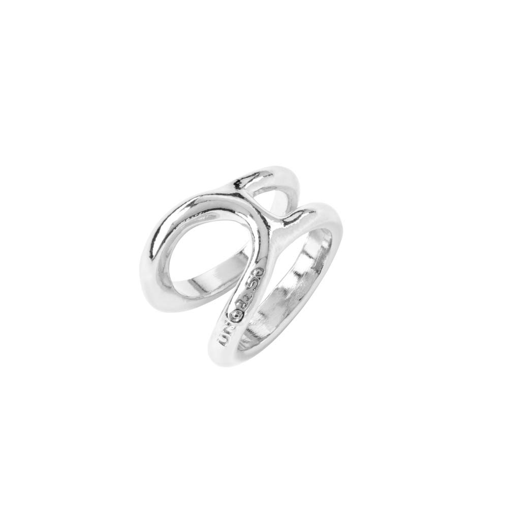 Bague plaquée argent curviligne à porter au quotidien