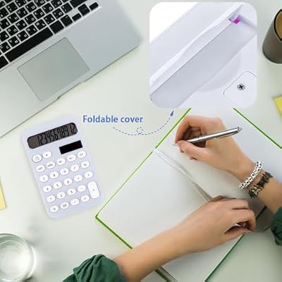 Calculator,Basic Calculators for Students,Purple Calculator,Solar Calculator,Small Calculator,Calculators Desktop,Simple Calculator,Purple Desk Accessories,Office Calculators,Chunky Calculator