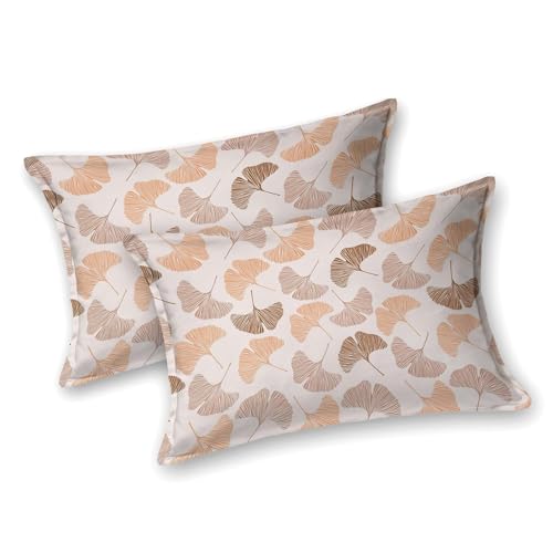 Image of Wakewell Pillow Cover Set of 2 | Standard Size | Soft & Breathable | Machine Washable | Bedroom & Living Room (Blush Pink Floral)
