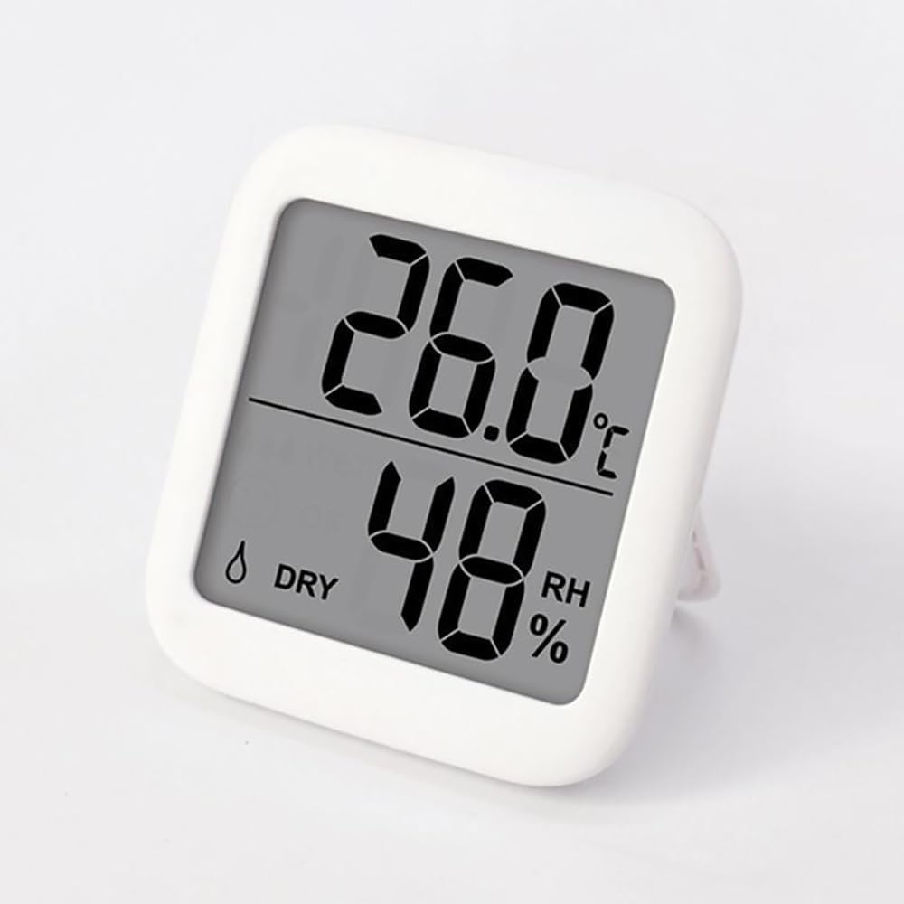 Clovis Digital Hygrometer Thermometer Room Thermometer Indoor Thermometer for Home with Temperature and Humidity Monitor, Wall Mount, Mini Size, Big Numbers,(White 1 pcs)-image-27