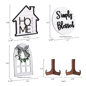 Houmury Set of 8 Farmhouse Tiered Tray Decor with 1 Artificial Succulent Plant & 1 Artificial Plant for Rustic Home Sweet Home Kitchen Decor Tier Tray Decor Set Houmury Set of 8 Farmhouse Tiered Tray Decor with 1 Artificial Succulent Plant 1 Artificial Plant for Rustic Home Sweet Home Kitchen Decor Tier Tray Decor Set