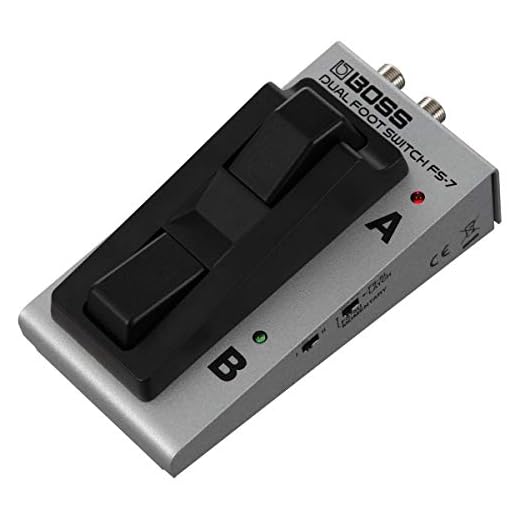 Conmutador de pedal doble compacto BOSS FS-7 para control momentáneo y ON/OFF de los efectos de tu instrumento musical y más | Conmuta funciones con el pie | Compatible con guitarra | Teclado