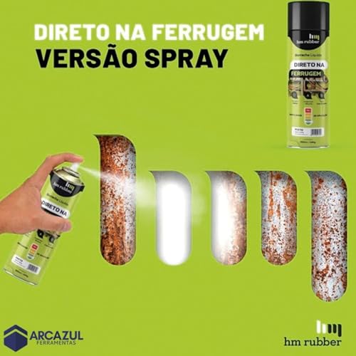 Spray Borracha Líquida Aerosol Hm Rubber 400ml Spray (Preto)