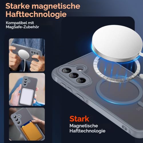 ivoler für Samsung Galaxy A57 5G Hülle, 1 Magnetisch Handyhülle mit 2 Stück Panzer Schutz Glas… – Ansicht 4