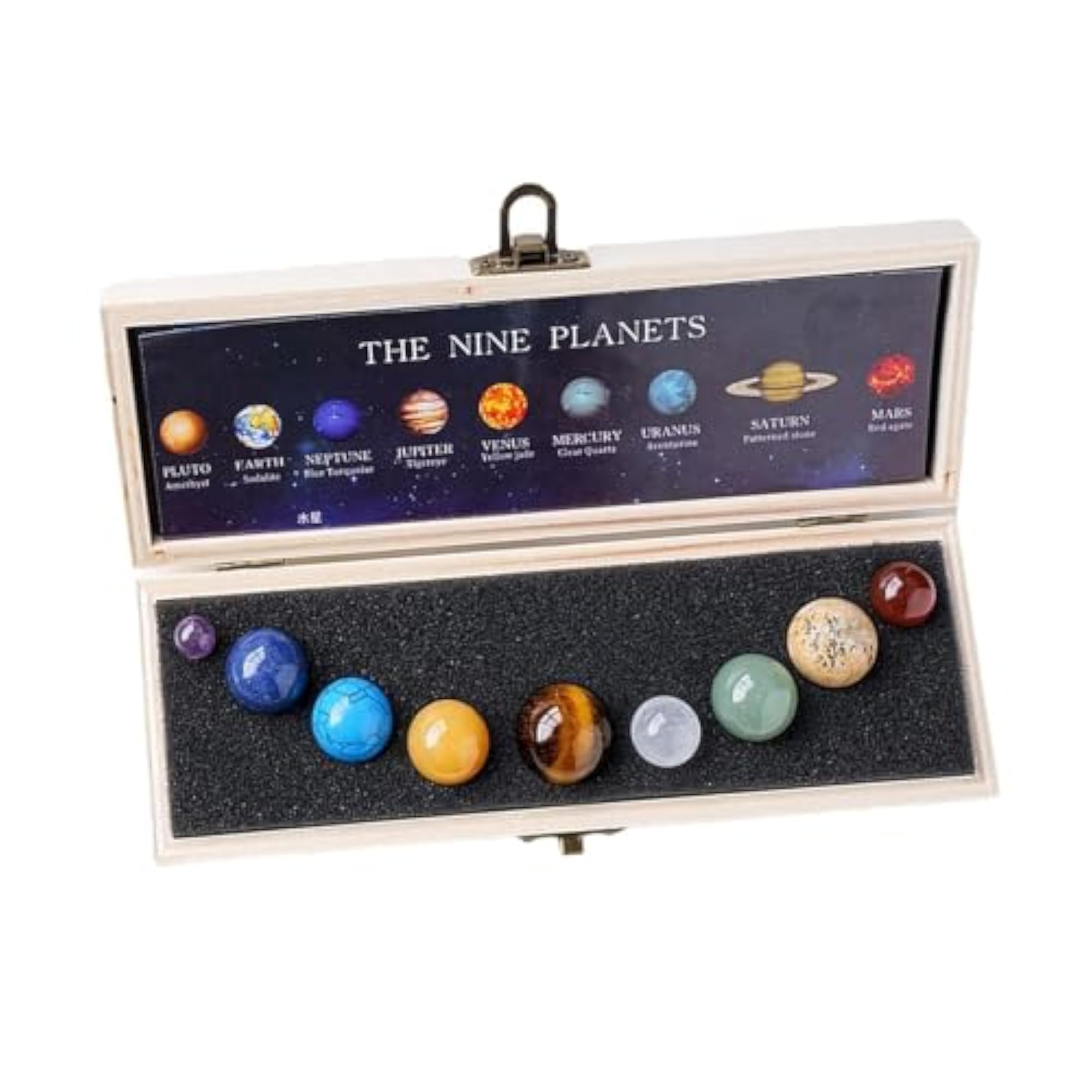 Handmade Natural Gemstones Outer Space Planets for Kids