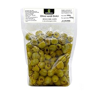 Gekruide Ontpitte Olijven in Extra Vergine Olijfolie 500 gr