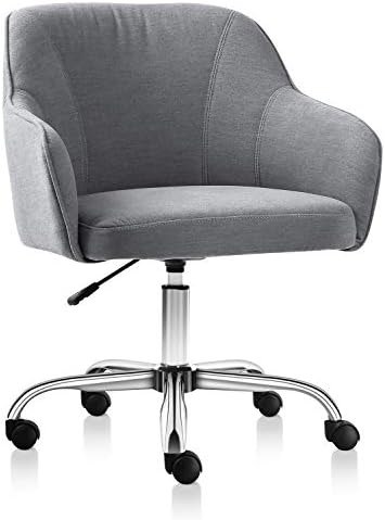VH Furniture Home Office Chair Upholstered Desk Chair with Arms for Conference Room or Office(Gray)