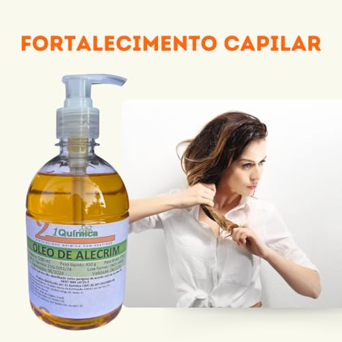 Óleo de Alecrim 500ml para Crescimento Capilar – Tratamento Natural 100% Puro