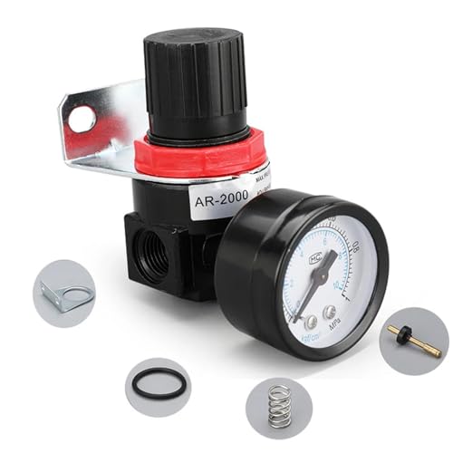 Válvula AR2000 de control de aire comprimido con manómetro para mini compresor 5