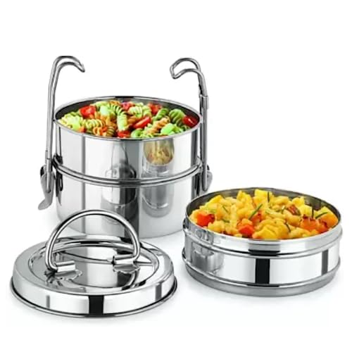 Image of Stainless Steel Clip Tiffin sada, Containers Lunch Box Containers Lunch Box (8x3)