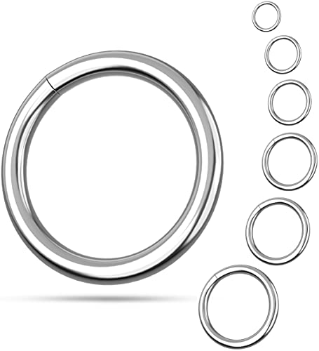 Anneaux métalliques | 25mm - 10 pièces | Acier trempé | nickelé | Anneaux en Acier Cover