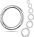 Produktbild O-Ringe Stahl | wählbar: 12-50mm / 10-50 Stück | Rostschutz | robust und langlebig | silberfarbene Rundringe | Stahlringe sind vernickelt | Metallringe (Innendurchmesser 25mm - 10 Stück)