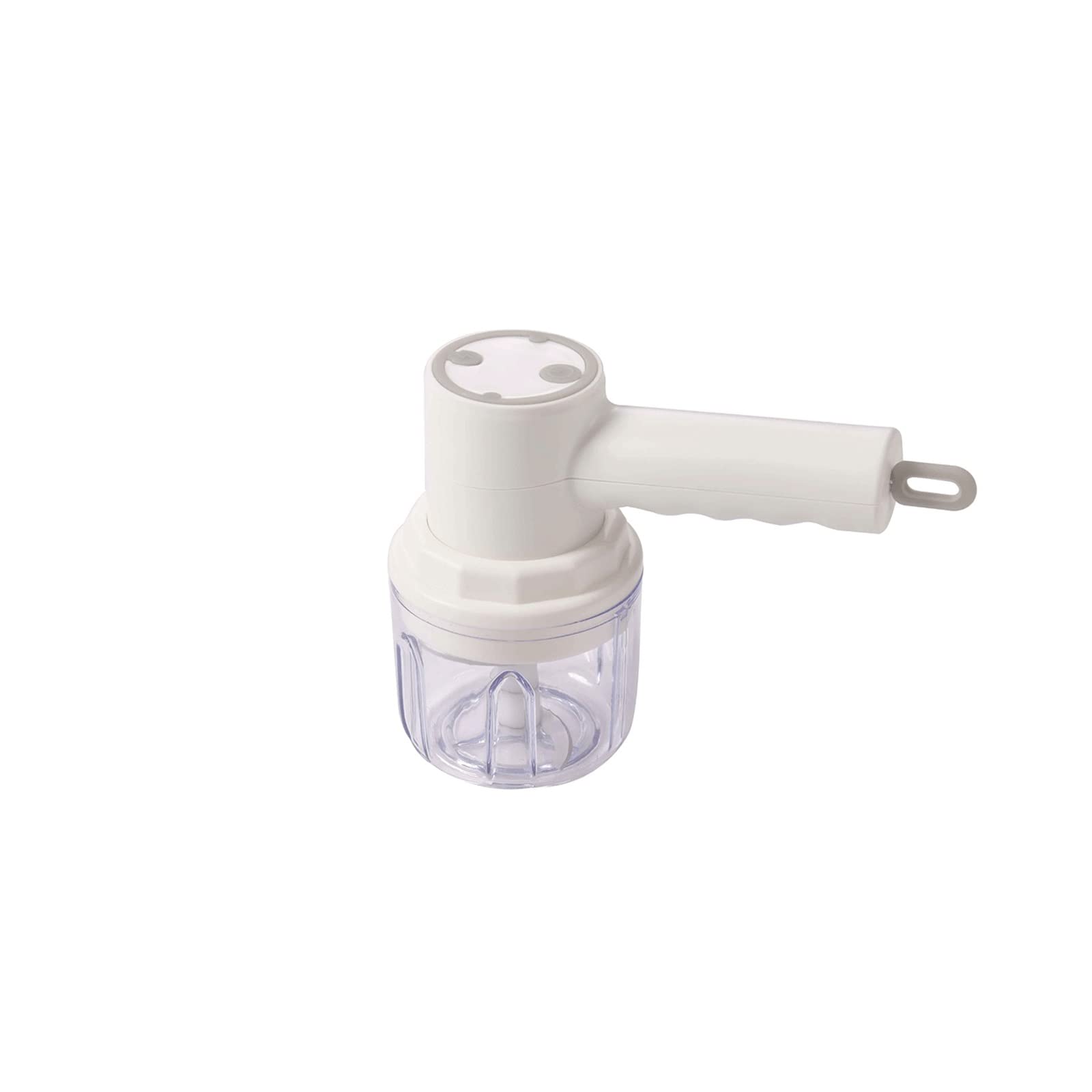 USCAA Garlic Chopper 3 In 1 Wireless Electric Garlic Chopper Crusher Automatic Egg Whisk Milk Cream Beater USB Rechargeable Kitchen Food Mixer Masher (Color : White)