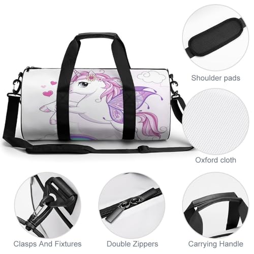 Sac de voyage licorne papillon avec grand volume de 45cm - 5