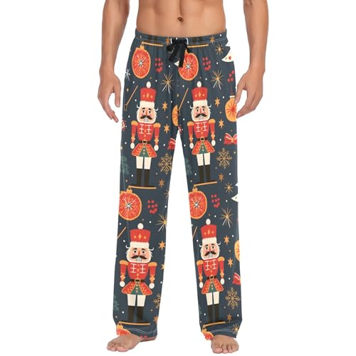Christmas with Nutcracker Men's Pajama Pants Lightweight Sleepwear Bottom Lounge Pants2