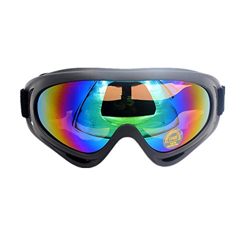 4-FQ Adjustable UV Protective Outdoor Glasses Motorcycle Goggles Dust-proof Protective Combat Goggles Military Sunglasses Outdoor Tactical Goggles to Prevent Particulates G4-Colorful