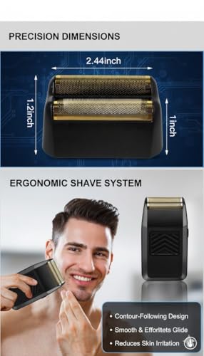 Replacement Gold Foil and Cutter Bar Assembly for Wahl Professional 5-Star Shavers - Model #7043 - Compatible with Finale and Shaver Shapers