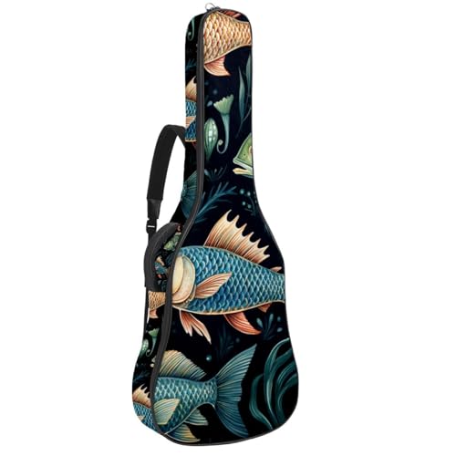 Étui souple pour guitare acoustique 109 cm multicolore avec sangle réglable