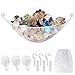 TAROME Grande Jouet Hamac HamacJouet Enfant Filet de Rangement de Coin Flexible Suspendu Filet Jouets Bain Stockage pour Teddy Peluches Organisateur pour Chambre d'enfant Bébé Piscine Pépinière Blanc