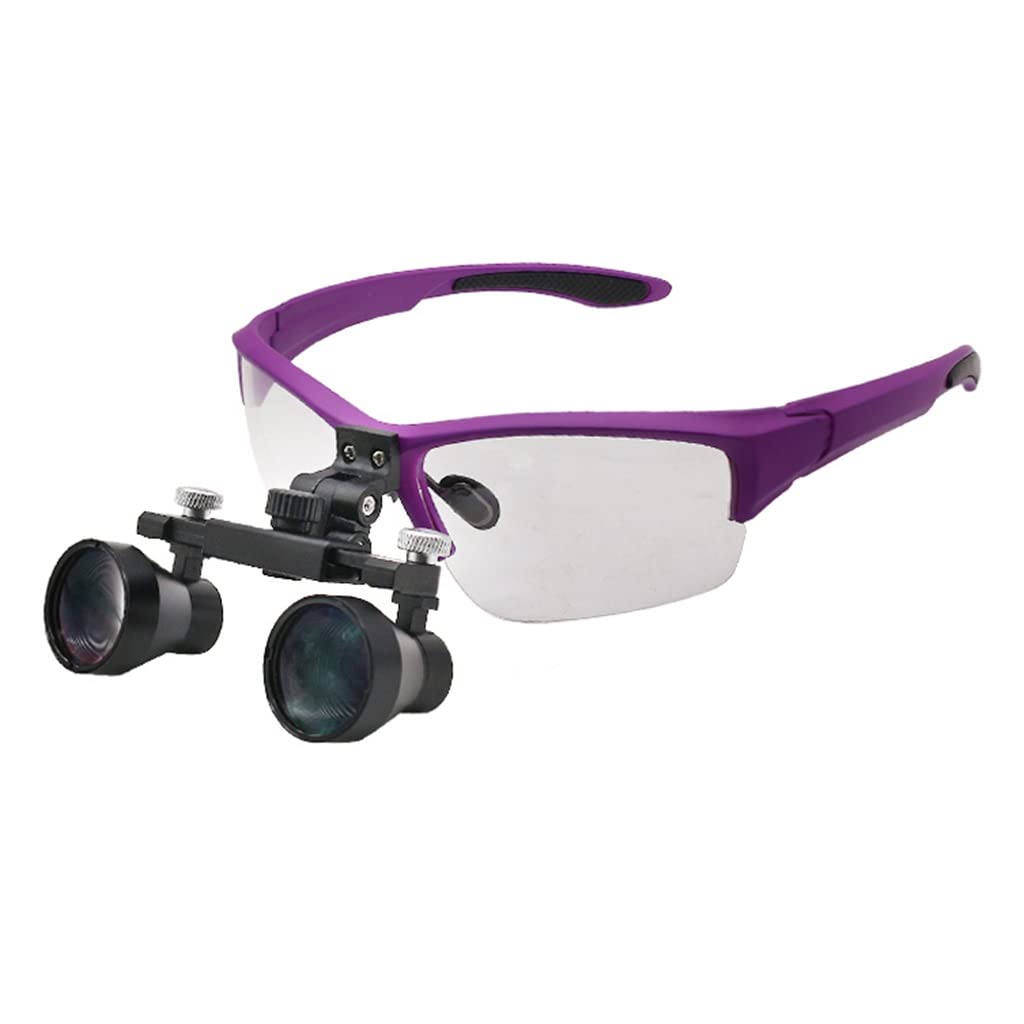 Lupa Binocular 2.5X Dental con Gafas Ligeras Gafas de Larga Distancia Trabajo Protección