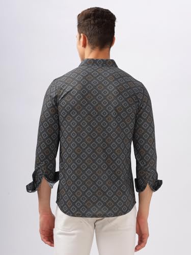Image of BULLMER Trendy Regular Fit Striped Causal Full Sleeve Shirt for Men.