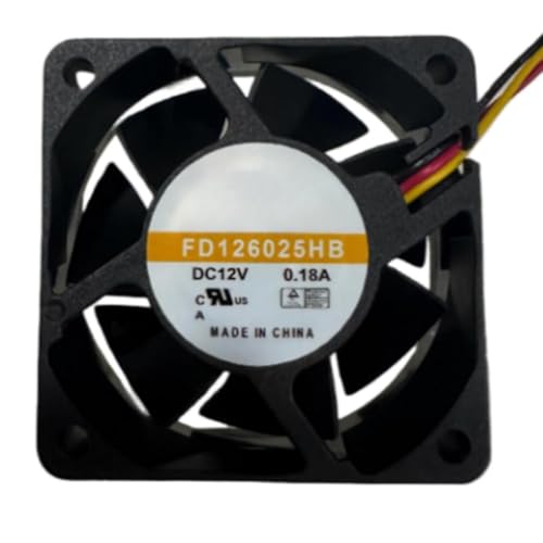 FD126025HB Fan 6CM for 12V 0.18A 6025 60X60X25MM 3-Wire Cooling Fan
