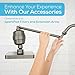 SparkPod Shower Head - High Pressure Rain - Premium Quality Luxury Design - Easy Clean Adjustable Replacement for Your Bathroom Shower Heads (Elegant Brushed Nickel, 6 Inch Square)