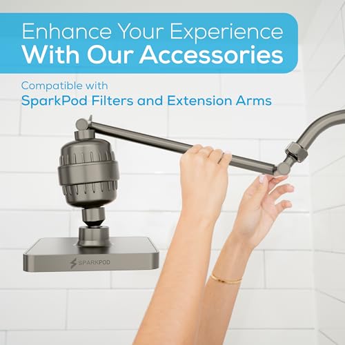 SparkPod Rain Shower Head, 8 Inch Square, Elegant Brushed Nickel Finish - image 7