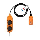 1 fiche 2P+T 16A/230V~ et 4 prises de courant 16A/230V~ à clapet