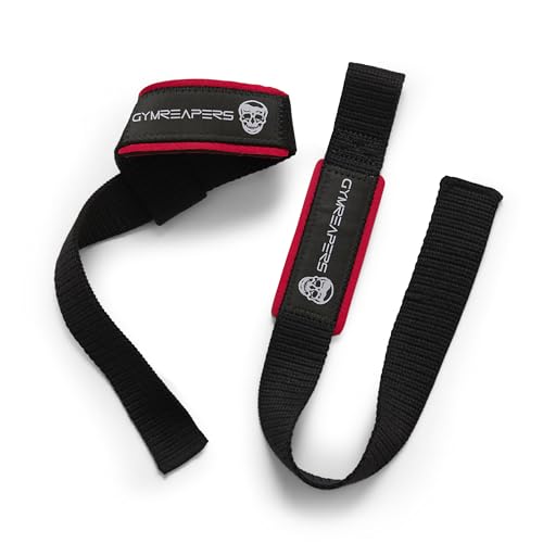 Image of Gymreapers Lifting Wrist Straps for Weightlifting, Bodybuilding, Powerlifting, Strength Training, & Deadlifts - Padded Neoprene with 18 inch Cotton