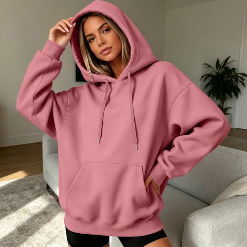 Oversized Hoodie Women Cozy Fleece Fall Sweatshirts Y2K Hoodies Casual Drawstring Hooded Sweatshirts with Pockets - Image 4