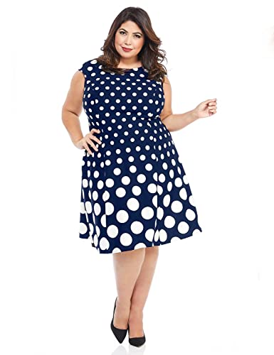 Image of London Times Womens Dresses Cap Sleeve Fit and Flare - Elegant Summer Cocktail Graduation Garden Party Wedding Guest Dress
