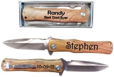 FREE ENGRAVING Custom Laser Engraved 8" Pocket Knife Personlized Customize Online