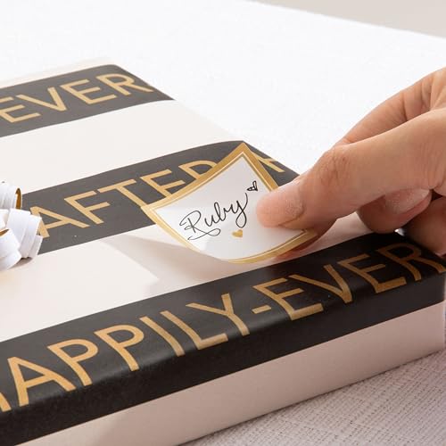 Etiquetas de regalo redondas con diseño bonito para una presentación impecable 6