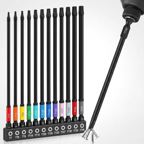 Image of Torx Bit Set, 13 Pcs TT7-TT40 Magnetic 150mm