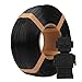 eSUN PLA Refill Filamento di ricarica 1,75 mm, filamento di stampa 3D senza spago Precisione, bobina da 1 kg (2,2 libbre) Filamento PLA veloce per stampanti ad alta velocità, Nero immagine