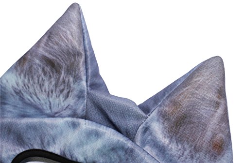 Image of WTACTFUL 3D Animal Ears Balaclava, Breathable Face Mask for Halloween