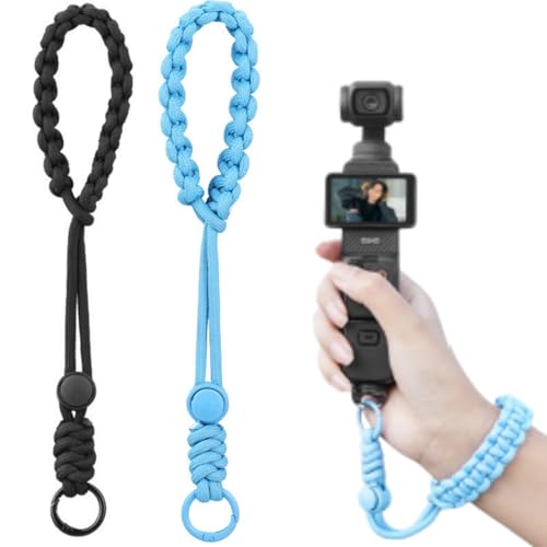 Ferbao Wrist Hand Strap for DJI Osmo Pocket 3,Camera Protective Hand Strap Accessories (black+blue)
