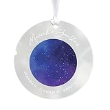 Custom Star Map Christmas Ornament on Acrylic | Personalized Night sky Christmas Present for Family