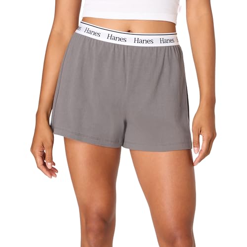 Image of Hanes Womens Originals Pajama Shorts Pack, 2-Pack, Comfywear Pajamas for Women Set, Loungewear Clothing, Sleep Shorts