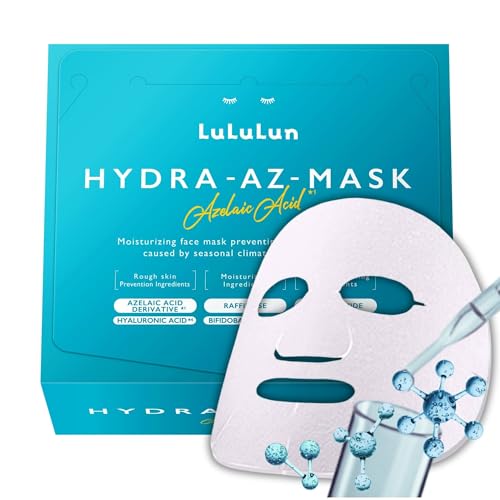Lululun Skin Care Face Mask for Acne Prone Skin, Organic Face Mask for Women & Men, Sensitive Skin Face Mask Skincare & Sheet Mask from Japanese Skincare 28EA Hydra-AZ