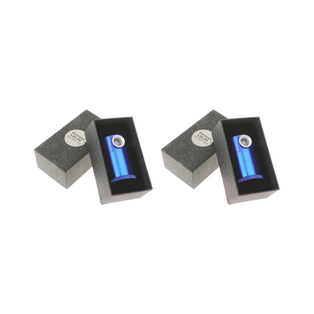 2 set Diamond Inscription Reader Viewer Magnifying Len Jewelry Loupe Magnifier 18X