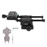 Macro Slider VM10 Regolatura Rotaia Stabile con Intervallo Mossa 65mm AvantiIndietro e 30mm SinistraDestra per Fotografia Macro