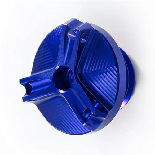 Tapa de llenado de aceite CNC azul para moto Kawasaki ZZR 250 y ZZR 600