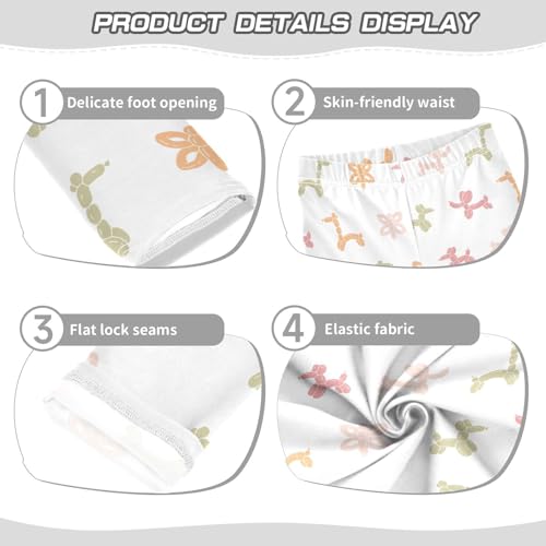 Animal Balloon Girls Leggings,Workout Leggings for Girls Toddler Athletic Leggings Size for 3-10T3