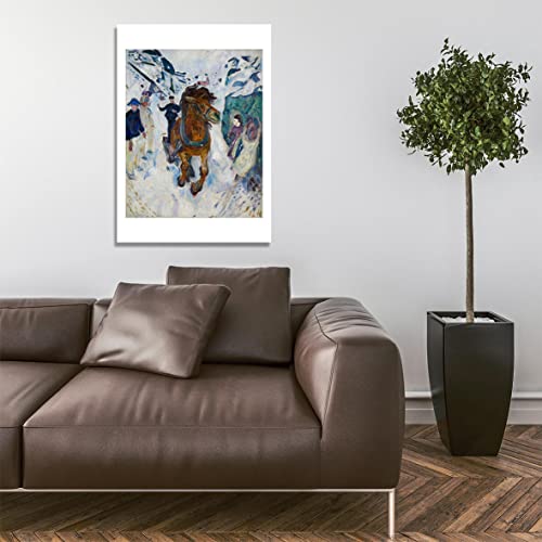 Affiche Munch Cheval au galop mat pour grand mur vide - 5