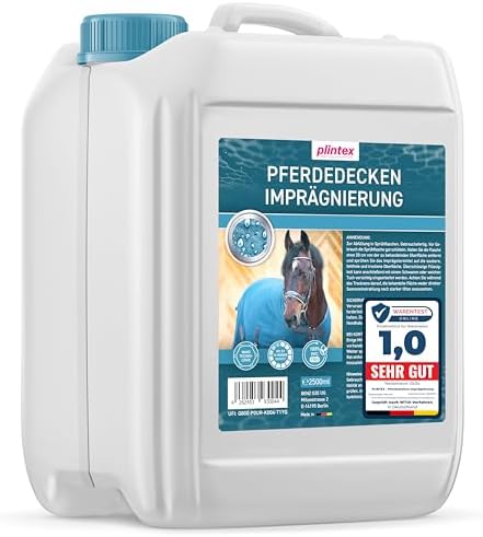 PLINTEX® Pferdedecken Imprägnierung 2,5L schonend & geruchsfrei | Pferdedecke Imprägnierung Spray für Outdoordecke, Regendecke & Zubehör - Pferd Decken Imprägnierspray I Made in Ge