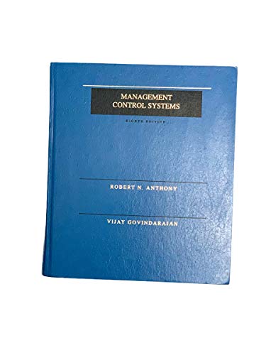 Management Control Systems (The Irwin Series in... 0256131546 Book Cover