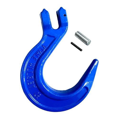Wanlipro 3/8" G80 Clevis Foundry Hook, 8377 Lbs 1 Pack 3.8t Working Load Limit Lifting Clevis Chain Hook for G80 Transport Binder Chain and Binder, Lifting Slings, Industrial Rigging【3.8t*1Pack】
