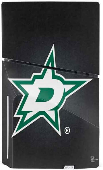 Skinit Decal Gaming Skin Compatible with PS5 Slim Disk Bundle - Officially Licensed NHL Dallas Stars Black Background Design
